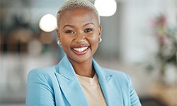 Happy, successful business woman